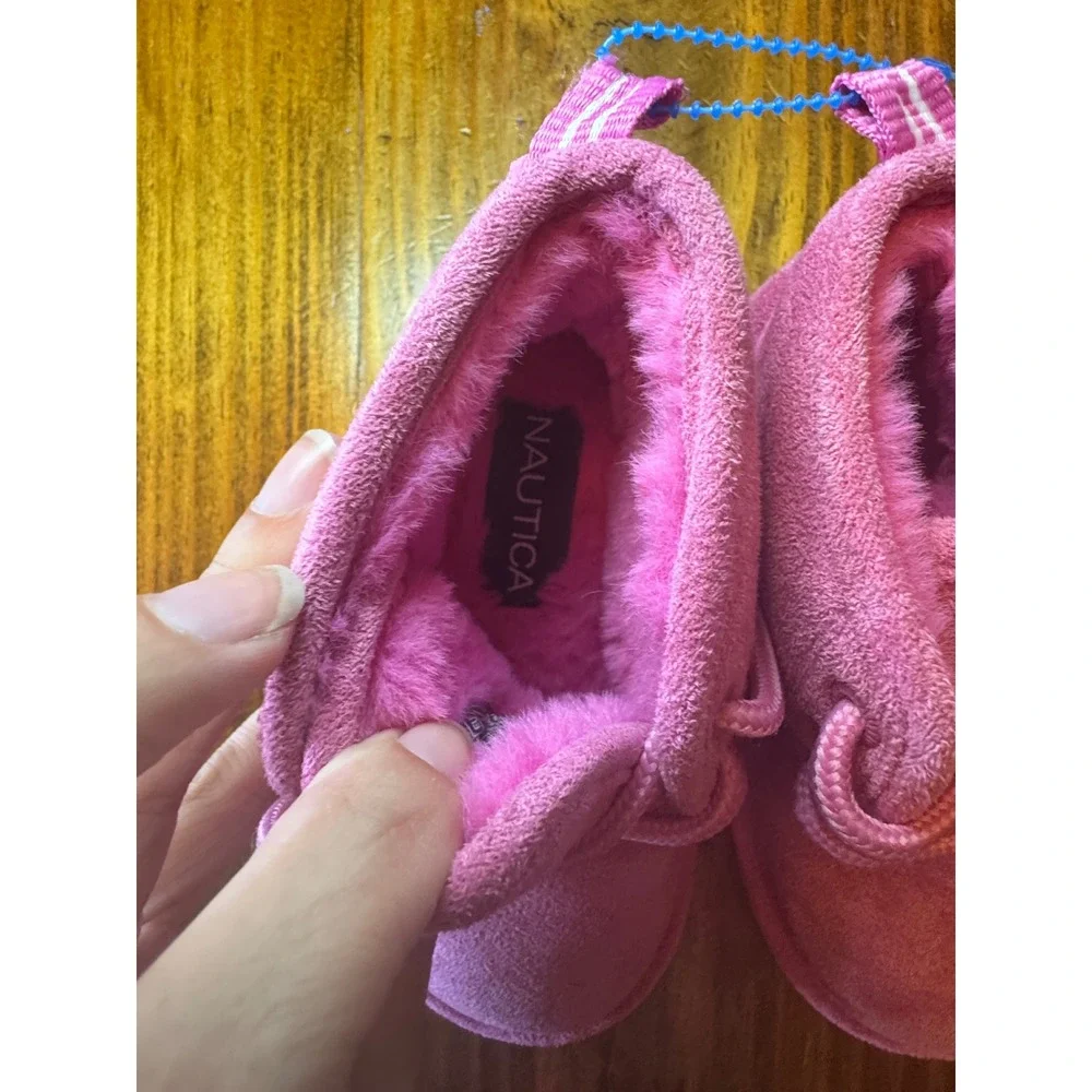 Nautica Kids Culverton-R Pink Faux Fur Lined Chukka Boots Size 7 Toddler